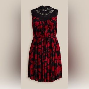 Torrid Mini Crinkle Gauze Crochet Dress - Torrid size 1